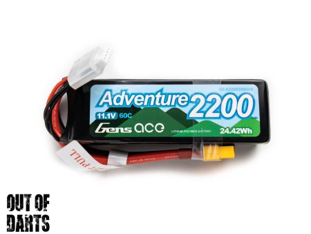 Gens Ace 2200mAh 3S 60C LiPo (XT60) Supply