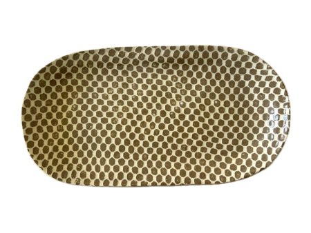 Mocha Dot Bread Tray Fashion