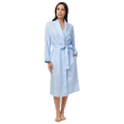 Classic Gingham Luxe Pima Shawl Robe Blue Online Hot Sale