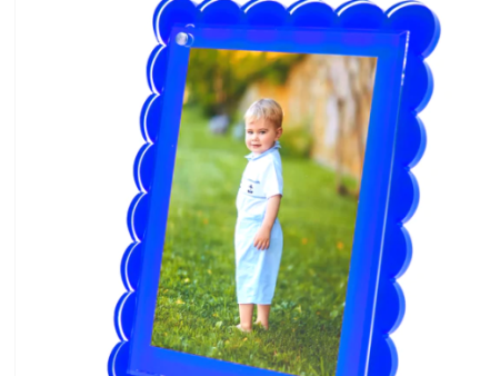 Scallop Frame-Blue Sale