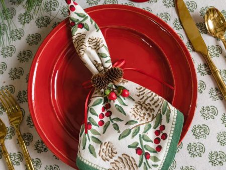 Christmas Garland Napkins Set of 4 Sale