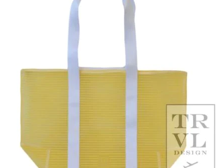 Mesh Beach Bag, Yellow Online Sale