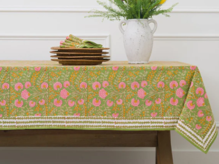 Cactus Flower Fern & Flamingo Tablecloth Hot on Sale