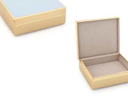 Powder Blue Enamel & Gold Box on Sale