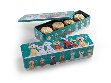 Christmas Cookies in Decorative Dog Tin Sale