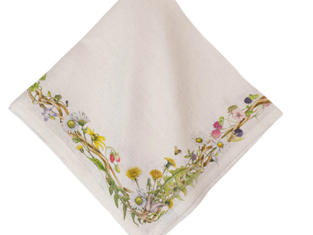 Meadow Walk Linen Napkin Multi S 4 Online now