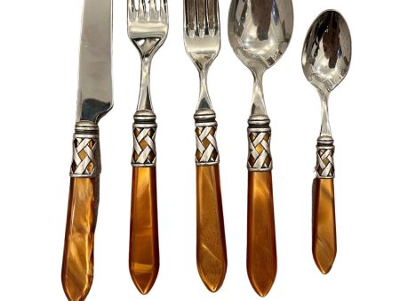 Aladdin Antique Pearlized Brown - Five piece place setting Sale