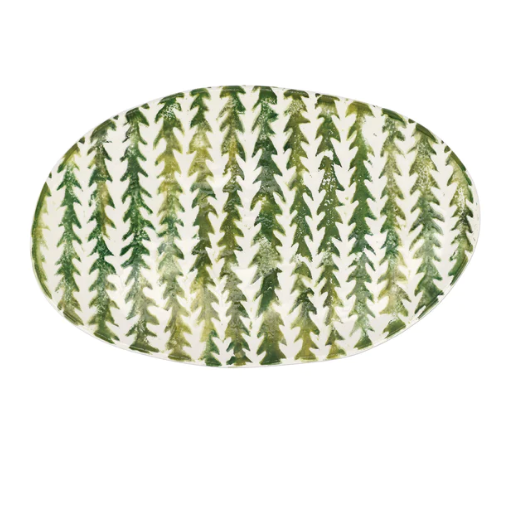 Foresta Primavera Leaves Small Oval Platter For Sale