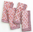 Pomegranate Fleur de Lis Rose Napkins Set of 4 Fashion