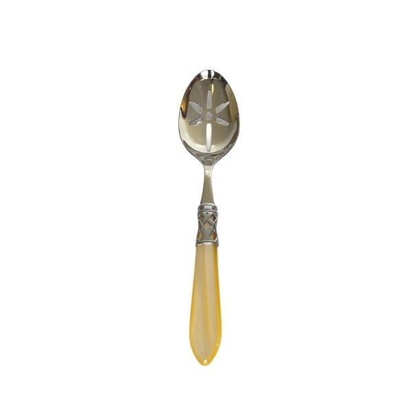 Aladdin Brilliant Ivory Slotted Serving Spoon Hot on Sale