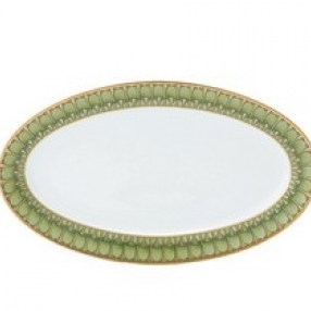 Arcades Green Relish Dish   Sauce Boat Tray on Sale