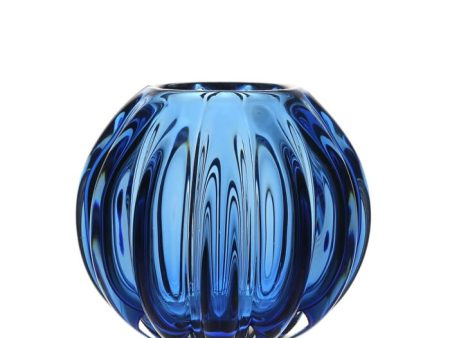 Amalfi Pumpkin Vase 6  Aqua Online Hot Sale