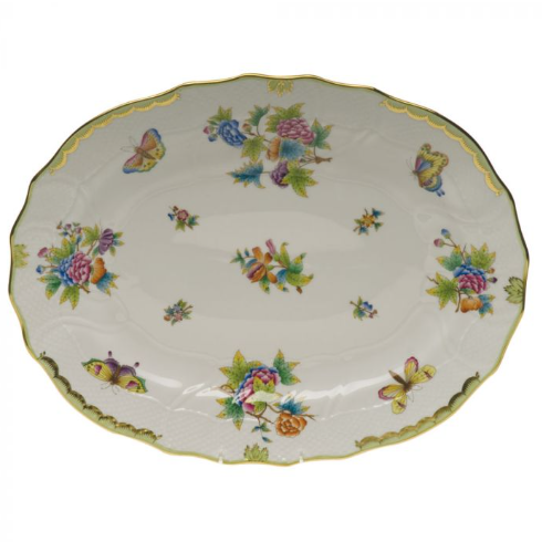 Queen Victoria Green Oval Platter-17 inch Online Sale