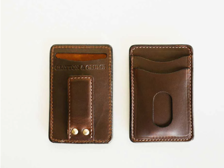 Dark Brown Money Clip Wallet on Sale