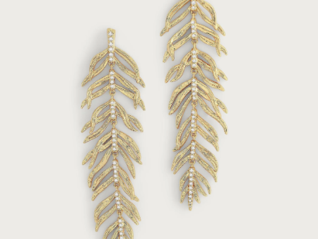 Palm Leaves Dangle Earrings Hot on Sale