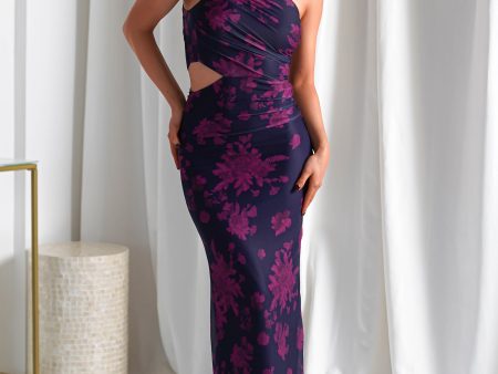 Petra Bodycon Printed Maxi Dress | Grape Online Sale