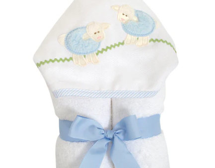 Lamb Everykid Towel-Blue Discount