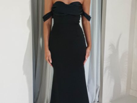 Wrenley Bodycon Off The Shoulder Gown | Black on Sale