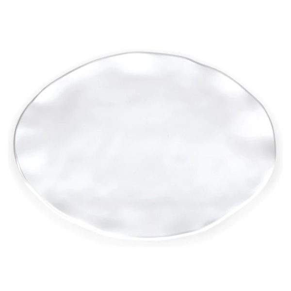 White Ruffle Large Oval Platter Discount