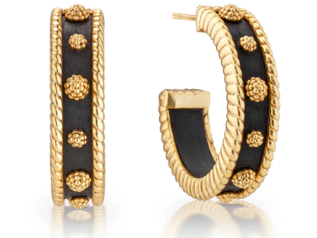 Berry Medium Hoop Earrings - Ebony on Sale