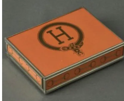 Orange H Monogram Card Box Online Hot Sale