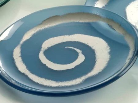 Aquaverde Spiral Salad Plate Blue Sale