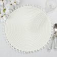 Pom Pom Placemat White - Set of Four Sale