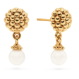 Berry Drop Stud Earrings - Pearl For Cheap