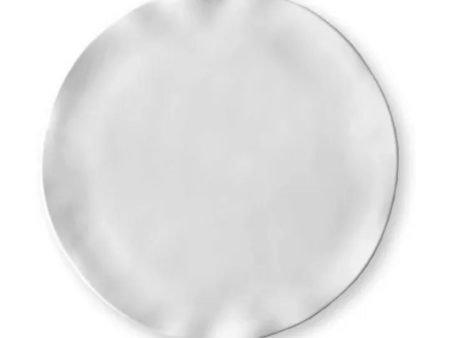 White Ruffle Round Platter For Sale