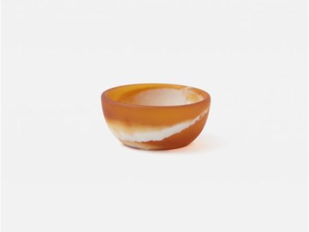 Hugo Amber Swirl Resin Mini Bowl For Sale