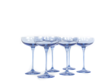 Cobalt Coupe Glass Set of 6 Online Hot Sale