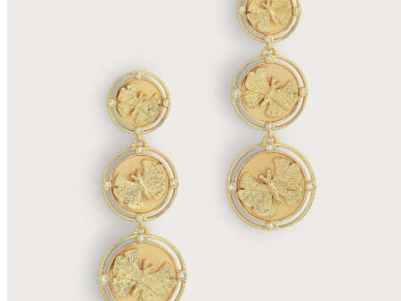 Butterfly Coin Drop Earrings Online now