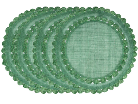 Isadora Placemat Set 4 - Evergreen Discount