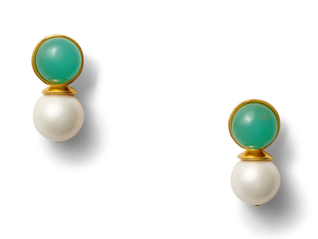 Bold Lady Semi Precious Earring White Pearl Cheap