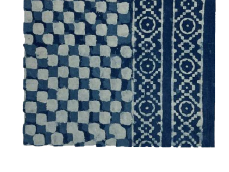 Cabana Tablecloth, Indigo Check For Sale