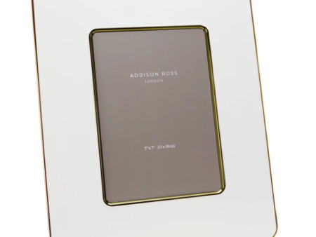 White & Gold Enamel Studio Photo Frame Online Sale