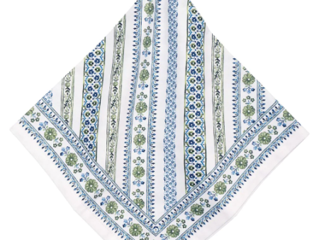 Seville Stripe Napkin - Green, Set of 4 Online now