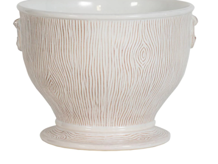 Blenheim Oak 9  Cachepot - Whitewash Fashion