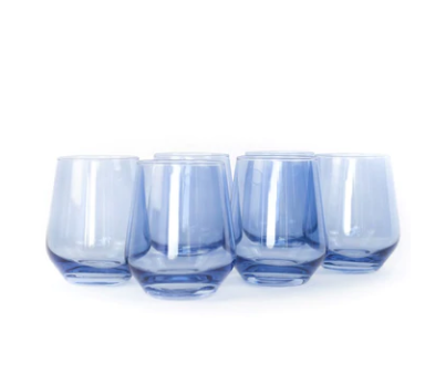 Cobalt Stemless Set of 6 Online Hot Sale